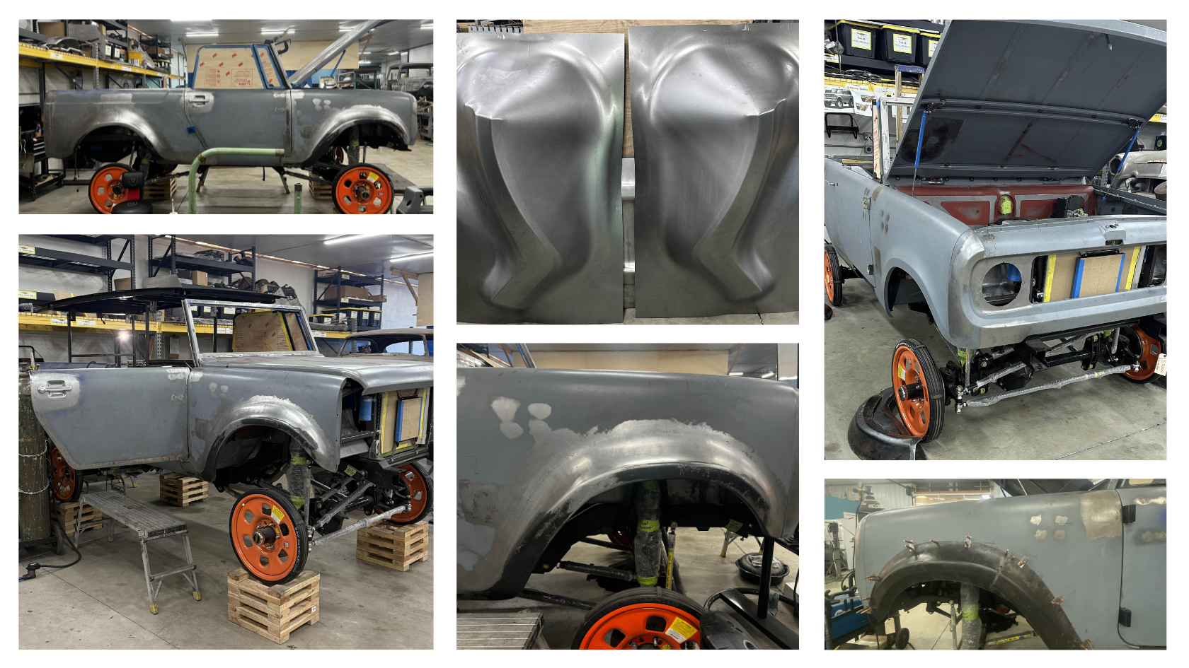 Custom 3D metal formed fender flare for 1965 Scout built by Saltworks 3D Solutions and Saltworks MFG